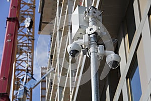 Security camera at a construction site