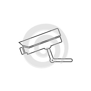 Security camera icon. Flat design. Vector illustration.