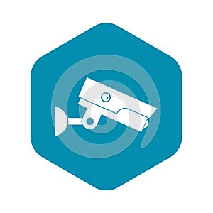 Security camera icon, simple style