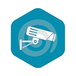 Security camera icon, simple style