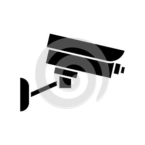 Security Camera Icon Vector. Fixed CCTV illustration symbol or sign. video logo.