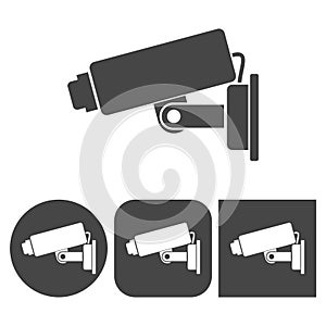 Security camera icon - vector icons set