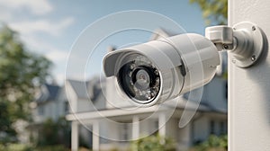 Security camera motion detection system recognizes and identifies people.