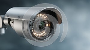 Security camera motion detection system recognizes and identifies people.