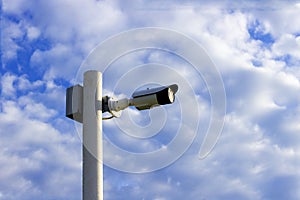 Security camera on the pole