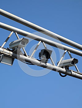 Security camera on the road