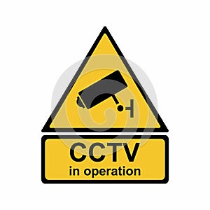 Security camera sign, vector design isolated on white background
