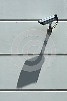 Security camera in wall