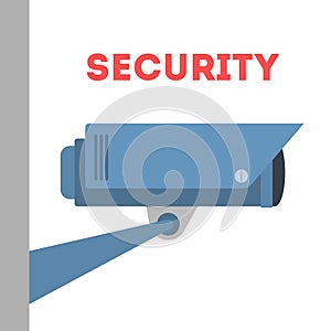 Security camera on the wall. Spy system.