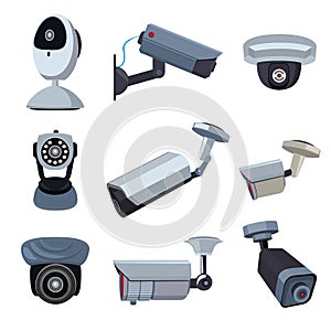 Security cameras. Cctv systems