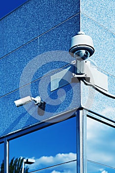 Security Cameras in a Modern Building