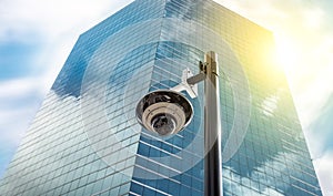 Security CCTV camera in office building.