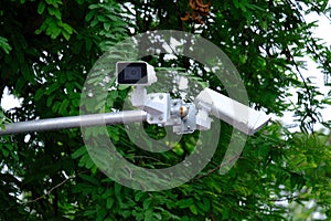 CCTV camera in the park photo