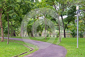 Security CCTV camera and urban video at public park