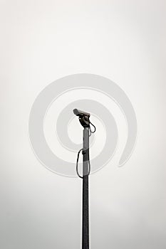 A Security CCTV Cameras on a lamp post