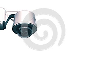 Security CCTV surveillance camera on a white background
