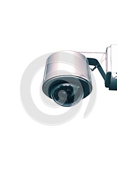 Security CCTV surveillance camera on a white background