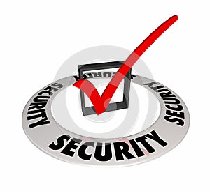 Security Check Box Mark Caution Prevention Secure Safety 3d Illustration