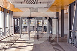 Security checkpoint in the railway station