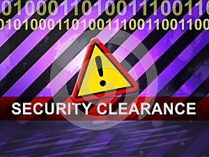 Security Clearance Cybersecurity Safety Pass 2d Illustration