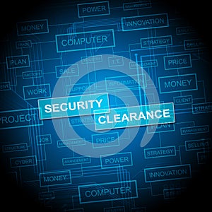 Security Clearance Cybersecurity Safety Pass 2d Illustration