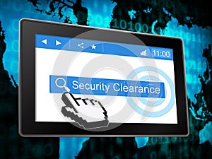 Security Clearance Cybersecurity Safety Pass 3d Illustration