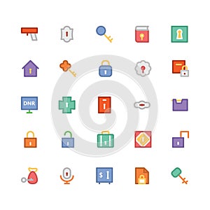 Security Colored Vector Icons 1