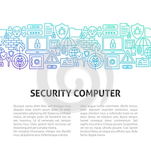 Security Computer Line Template