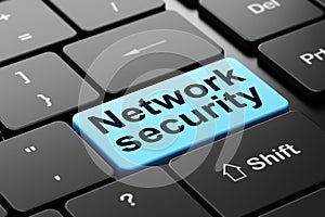 Security concept: Network Security on computer keyboard background