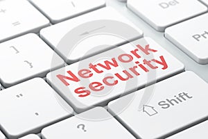 Security concept: Network Security on computer keyboard background