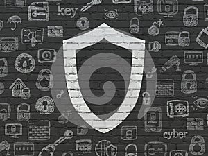 Security concept: Contoured Shield on wall