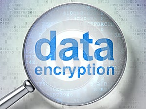 Security concept: Data Encryption with optical glass