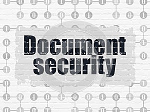 Security concept: Document Security on wall background