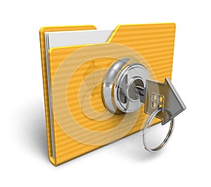 Security concept: locked folder