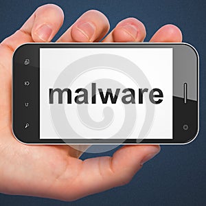 Security concept: Malware on smartphone