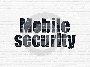 Security concept: Mobile Security on wall background