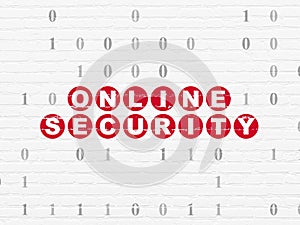 Security concept: Online Security on wall background
