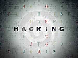 Security concept: Hacking on Digital Data Paper background