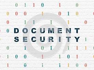 Security concept: Document Security on wall background