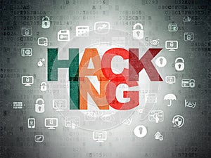 Security concept: Hacking on Digital Data Paper background