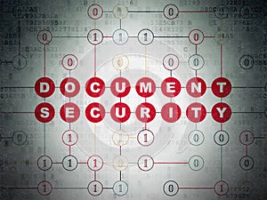 Security concept: Document Security on Digital Data Paper background