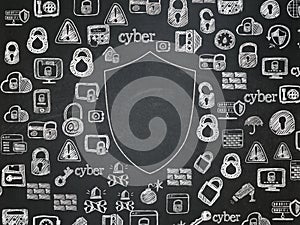 Security concept: Shield on School Board