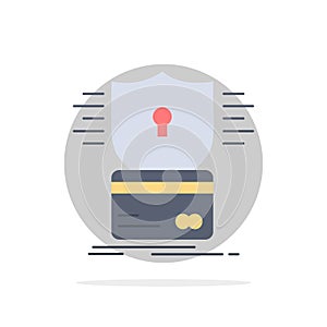 security, credit card, card, hacking, hack Flat Color Icon Vector