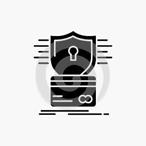 security, credit card, card, hacking, hack Glyph Icon. Vector isolated illustration