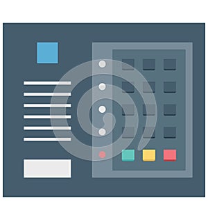 Security Device Color Isolated Vector Icon that easily can be modified and edit.