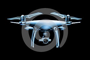 Security Drone Hovering in the Night