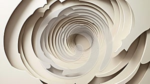 security encrypted message in a spiraling paper cut design