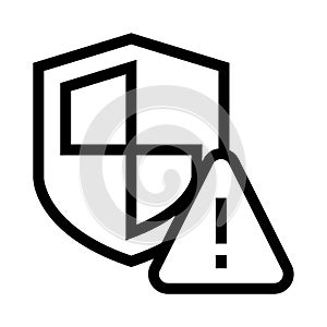 Security error line icon