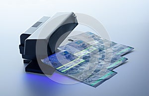 Security features on banknote in UV light protection