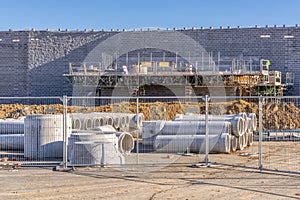 Security Fence Around Commercial Retail Construction Site